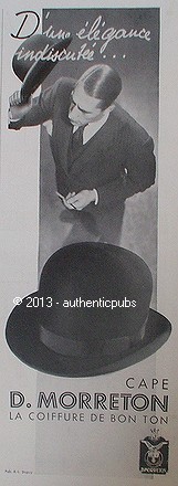 Publicite chapeau morreton - publicite,